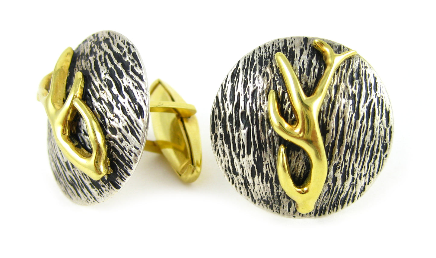 Golden Antler Cufflinks