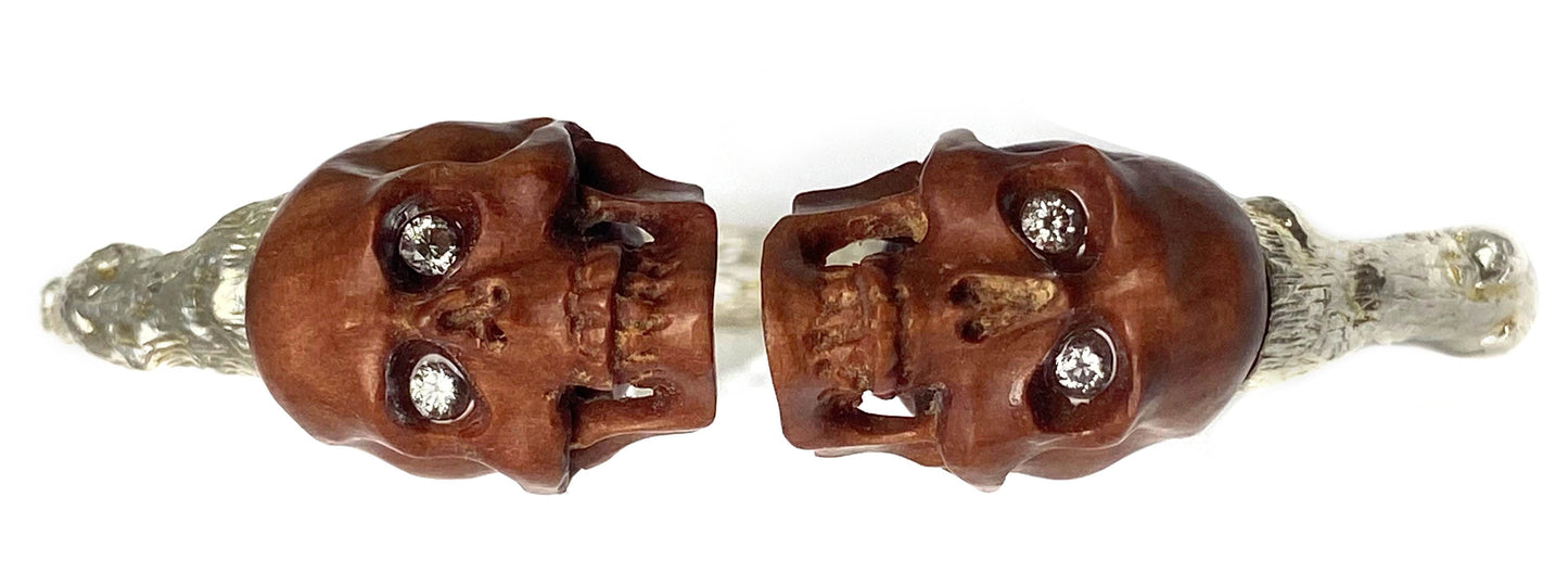 Wooden Skulls Twig Cuff