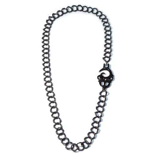 Twig Chain with Maori Symbol and Diamond Necklace