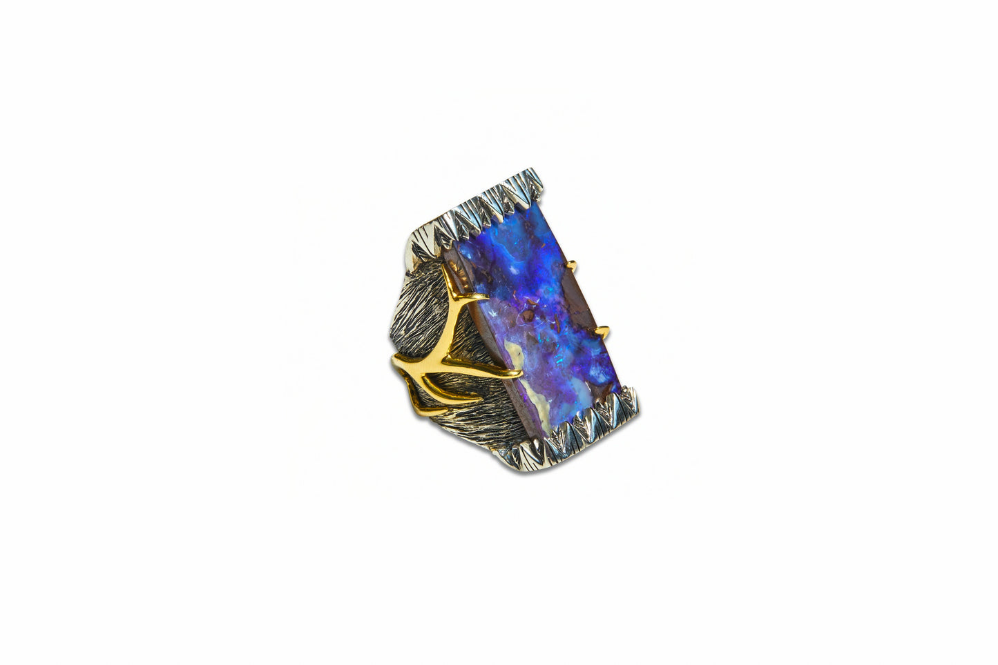 Opal Antler Ring