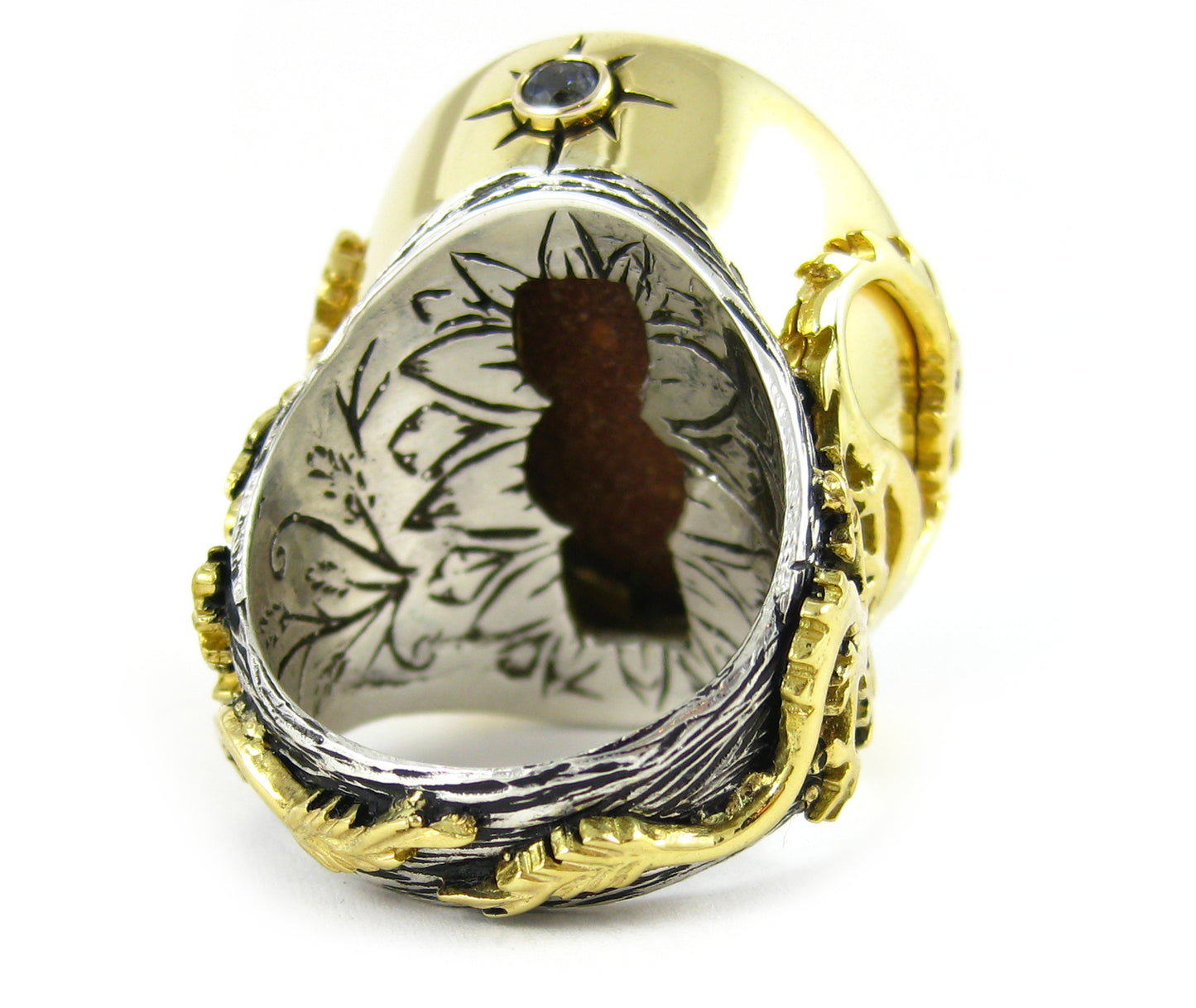 Opal Ring with Golden Dragon