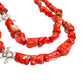 Gnarled Coral Beads and Skull Necklace