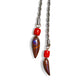 Garnet Coral Bone and Opal Bolo Tie