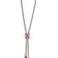 Garnet Coral Bone and Opal Bolo Tie
