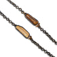 Chain Necklace with Petrified Wood and Fancy colored Diamonds