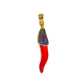 Australian Opal and Coral Horn Pendant