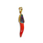 Australian Opal and Coral Horn Pendant