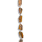 Lightning Bolt Bracelet with Diamonds and Petrified Wood