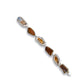 Lightning Bolt Bracelet with Diamonds and Petrified Wood