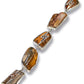 Lightning Bolt Bracelet with Diamonds and Petrified Wood