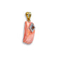 Coral Pendant with Fancy diamonds