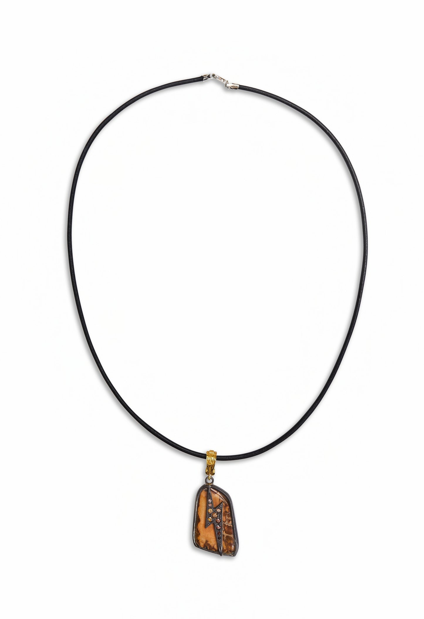 Lightning Bolt Wood Pendant