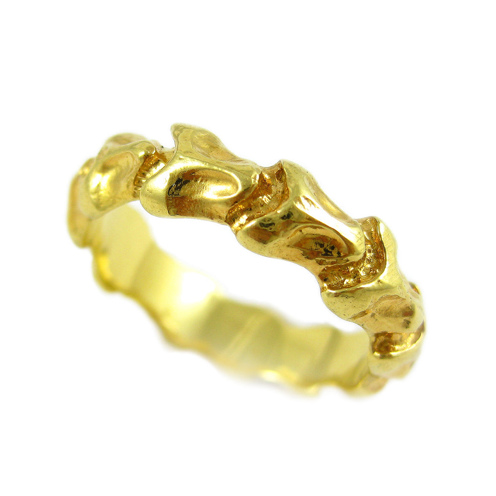 Vertebrae Ring in Gold