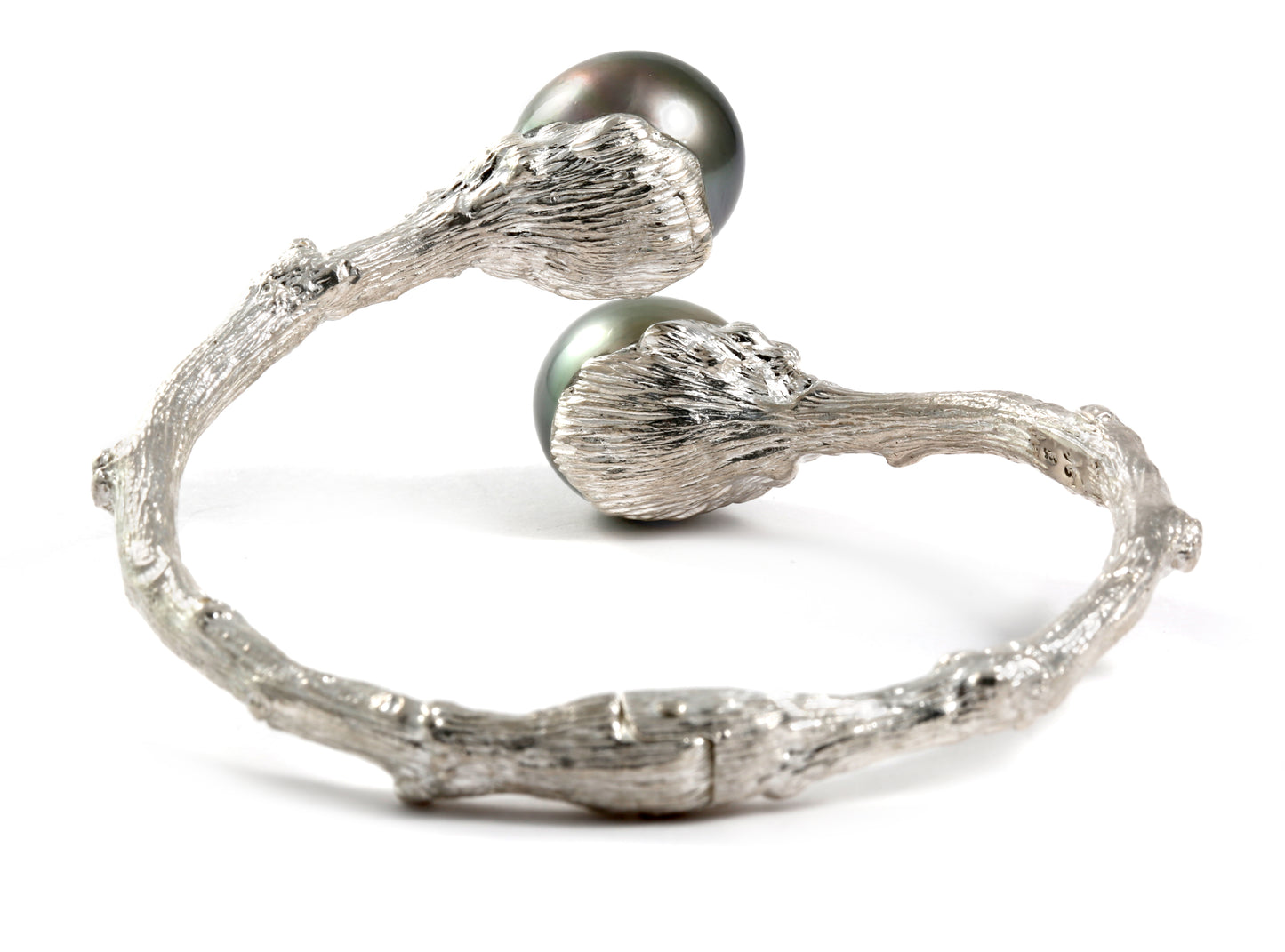 Bypass Torque Cuff with Tahitian Pearls
