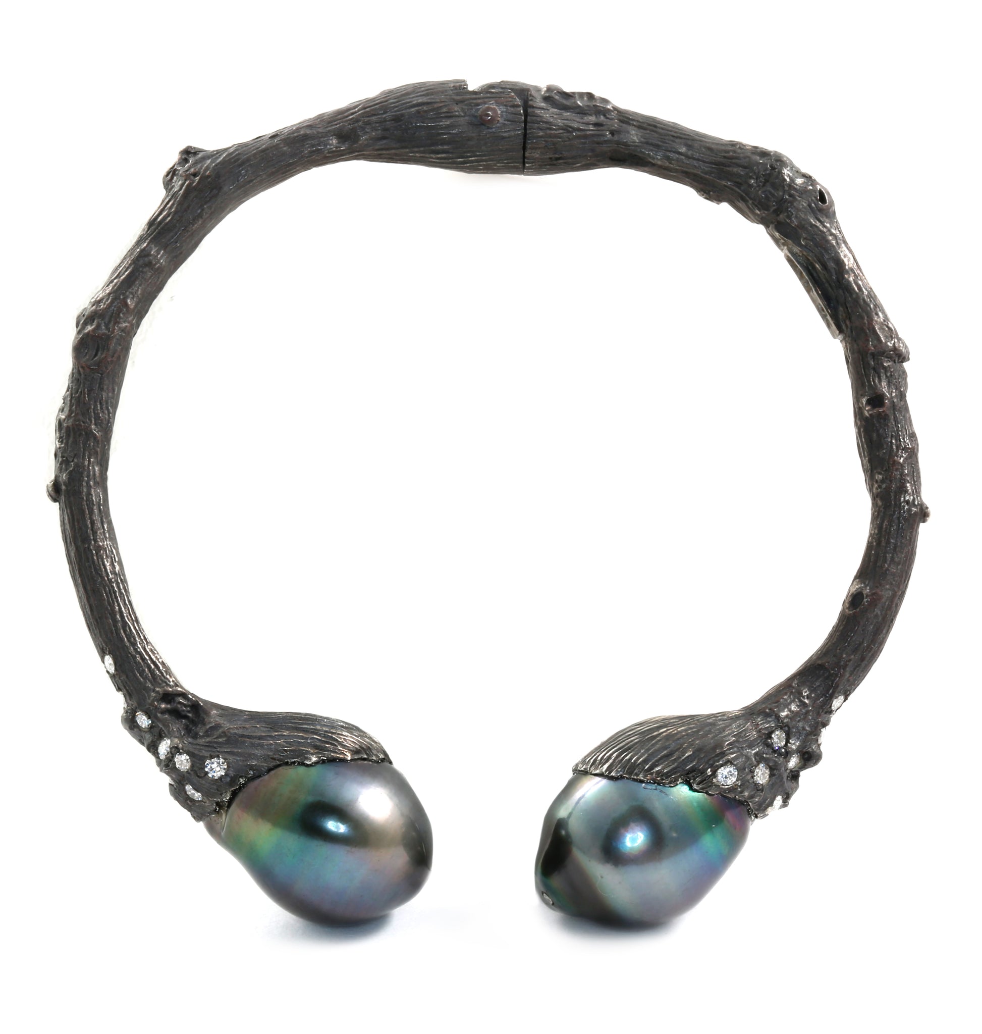 Torque Cuff with Tahitian Pearls