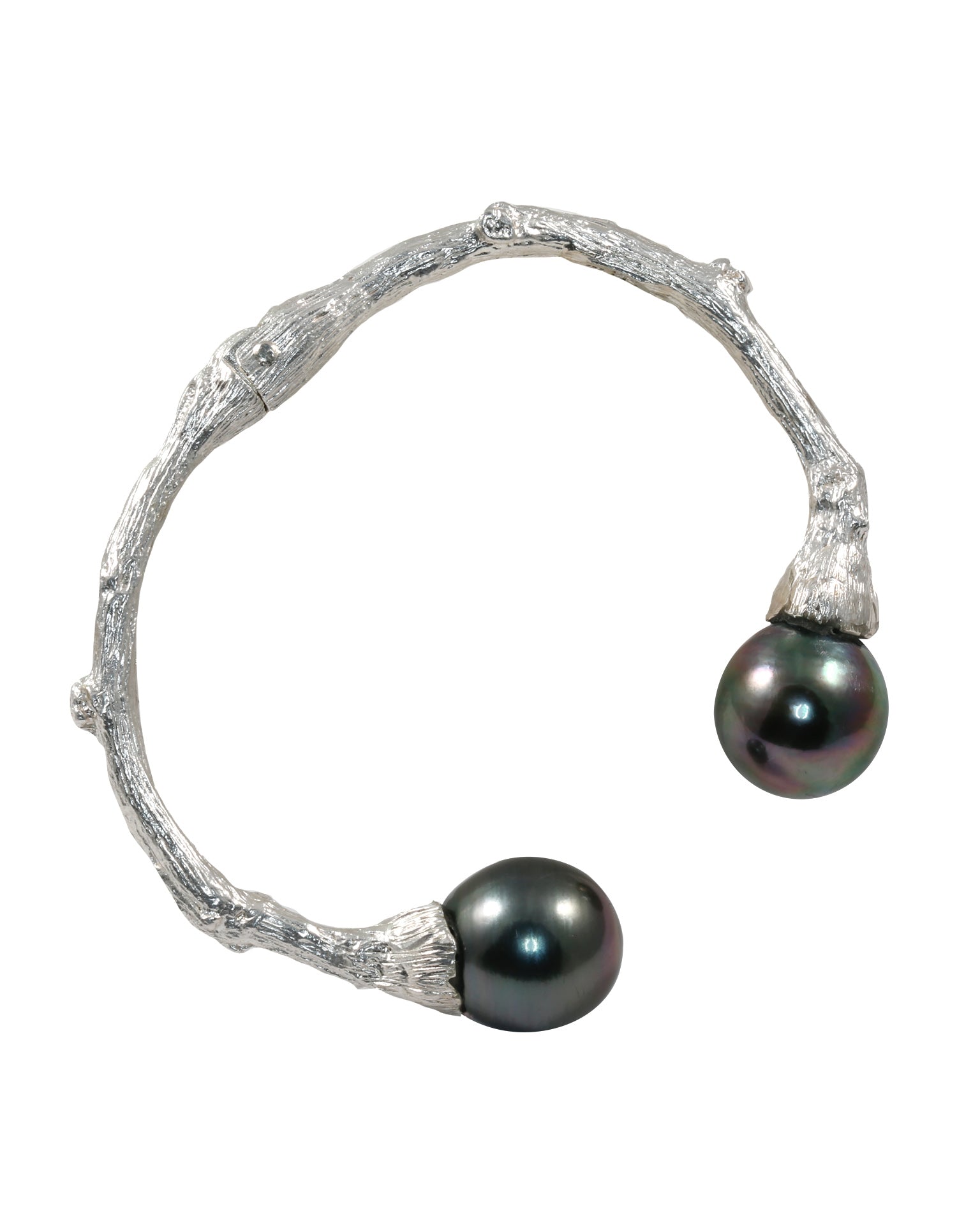 Torque Cuff with Tahitian Pearls