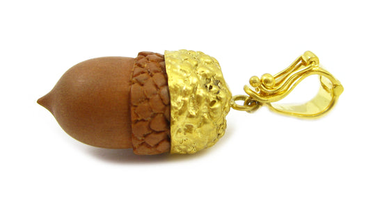 Sawo Wood Acorn Pendant