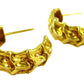 Large Vertebrae Hoop Earrings in Yellow Gold