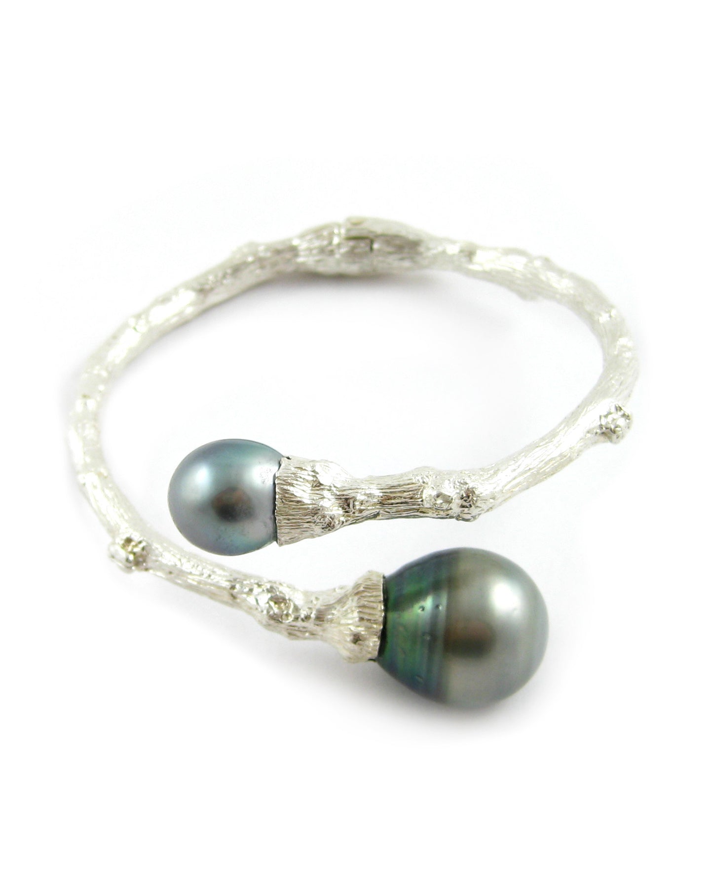 Bypass Torque Cuff with Tahitian Pearls