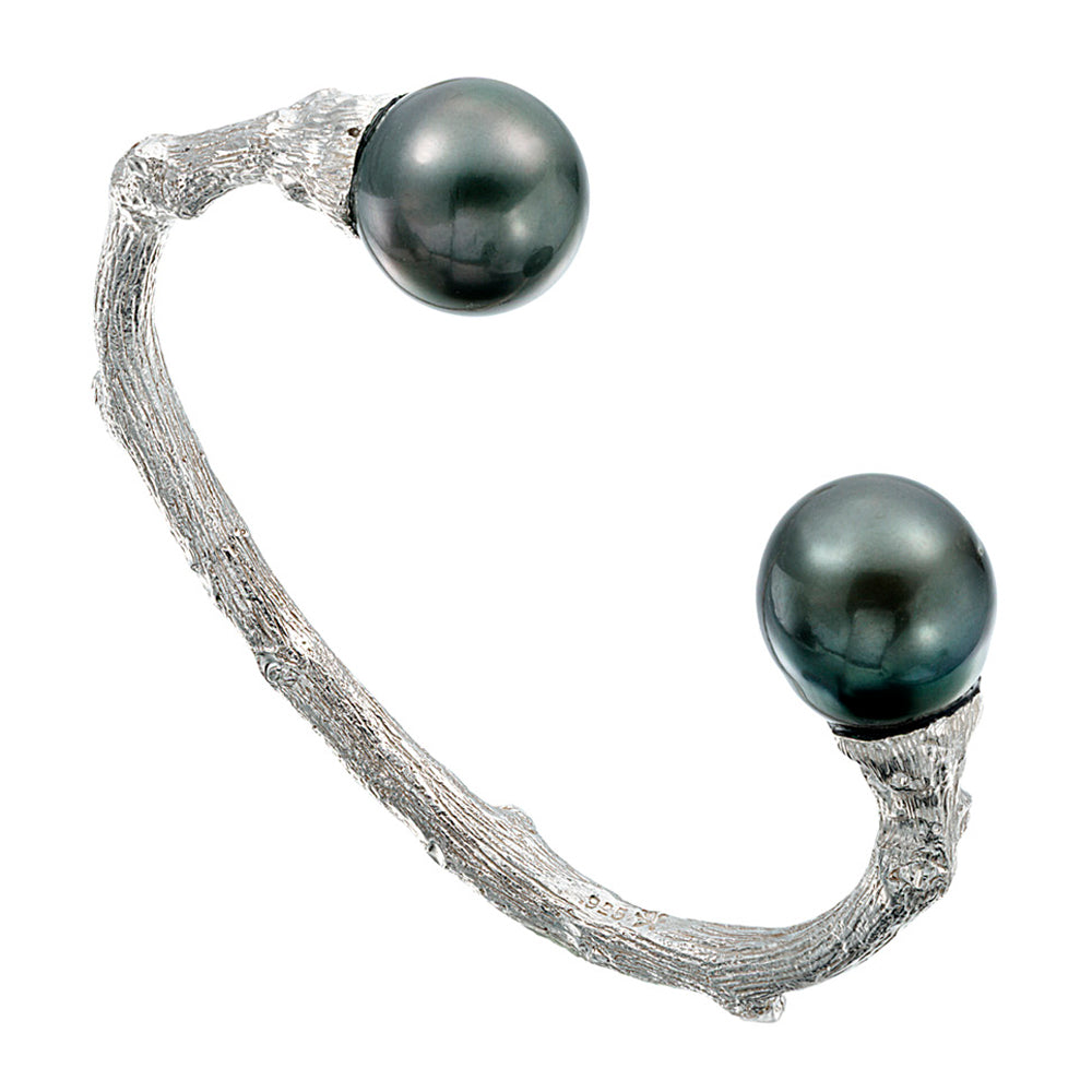 Torque Cuff with Tahitian Pearls