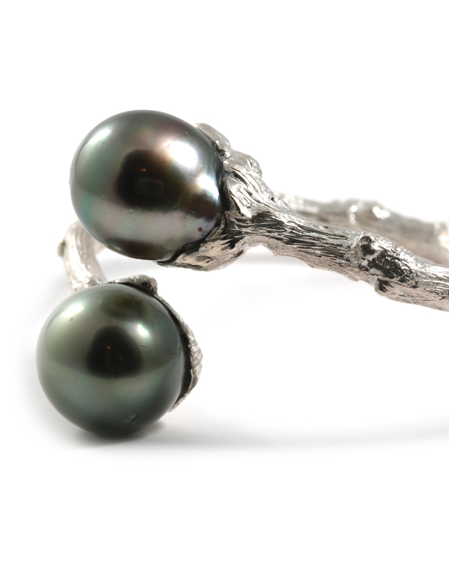 Bypass Torque Cuff with Tahitian Pearls